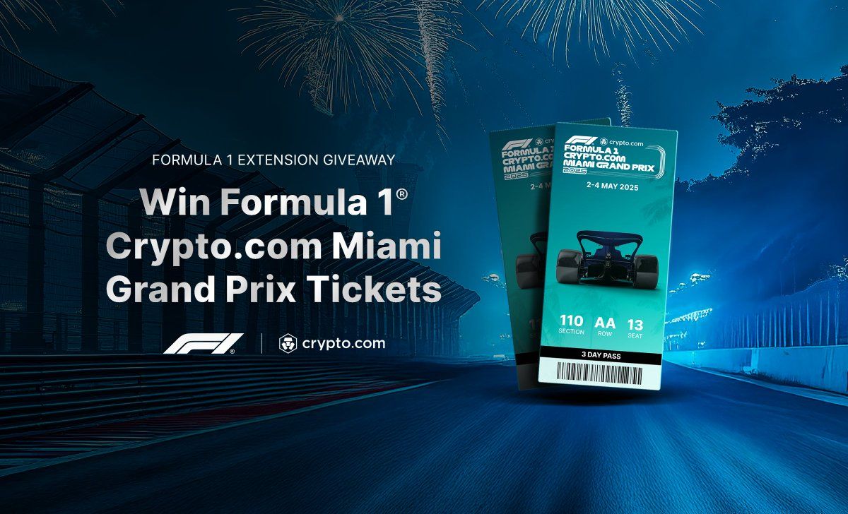 Formula 1 Extends Partnership with Crypto.com Through 2030, Including Miami Grand Prix Title Sponsorship; Began in 2021